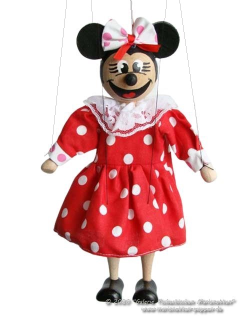 Minnie Mouse marioneta de madera