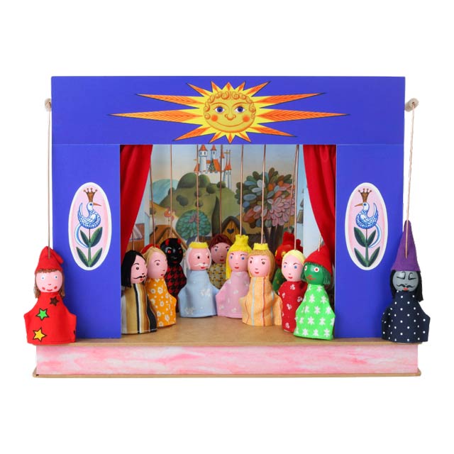 Teatro Marionetas cartón duro Sol